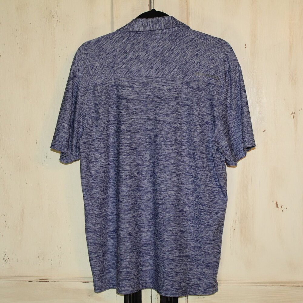 Under Armour Men's HeatGear Loose Fit blue/gray heathered Polo shirt size M - Picture 4 of 4